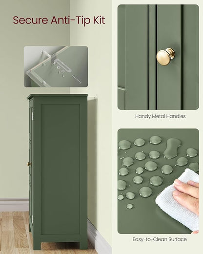 VASAGLE Floor Storage Cabinet, Freestanding Storage Unit - Image 5