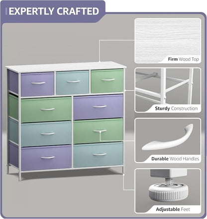 Sorbus Kids Dresser with 9 Drawers - Image 4