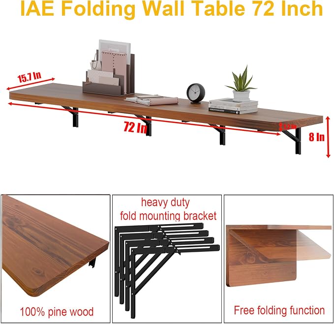 IAE Wall Mounted Folding Table - Image 4