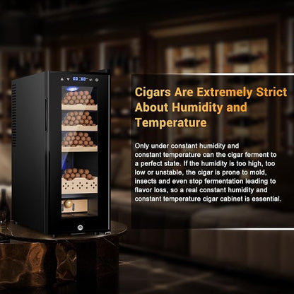 Cigar Electric Humidor, 35L 250 Counts Large Capacity Thermostatic Electric - Image 2