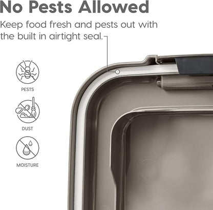 IRIS USA 30 lbs & 11 lbs Combo Airtight Dog Food Storage Container, Stackable - Image 5