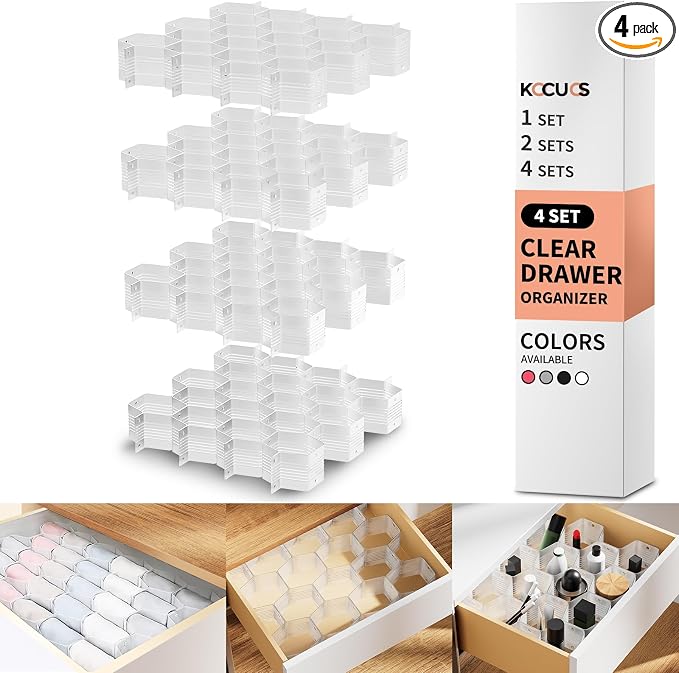 Honeycomb Separator Adjustable Drawer Organizer Divider by Kocuos+