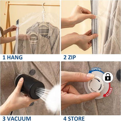 Hanging Vacuum Storage Bags, 6 Pack Hanging Storage Bags - Image 7