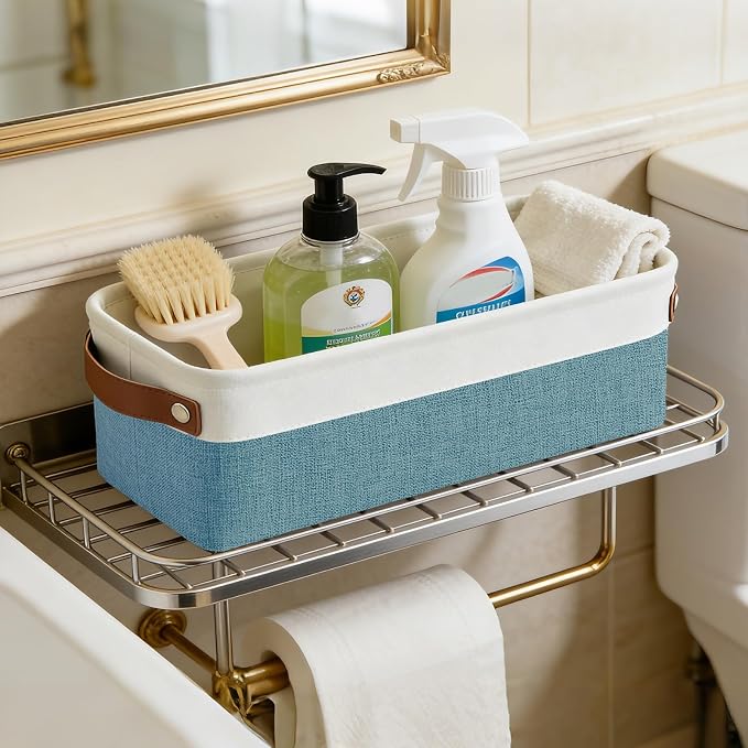 Bagnizer Small Fabric Storage Baskets, Decorative Basket - Image 7