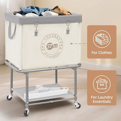 STORAGE MANIAC Rolling Laundry Cart - Image 6