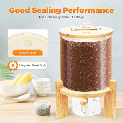 1.32gal Glass Rice Dispenser - Image 5