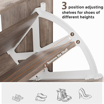 Homleke Farmhouse Shoe Storage Cabinet - Image 5