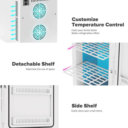 22L/30Cans Mini Fridge for Bedroom, 12v DC Portable Cooler & Warmer, Mini - Image 5