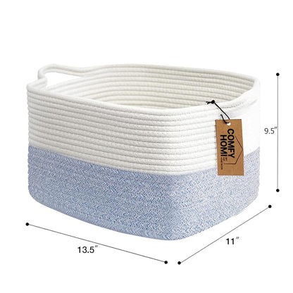 COMFY-HOMI Cotton Rope Woven Basket - Image 5