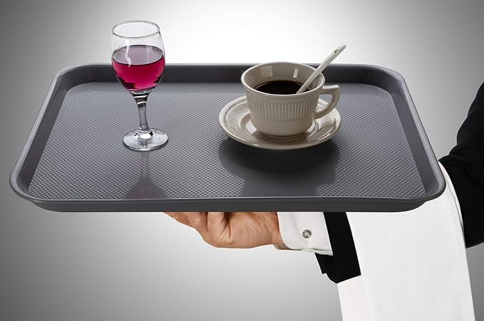 Eslite Rectangular Plastic Serving Trays, Fast Food Serving Cafeteria Trays - Image 5