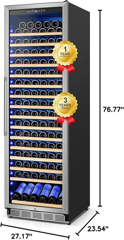 Wine Fridge 24 Inch, 190 Bottles Freestanding or Built-in Wine Cooler - Image 8