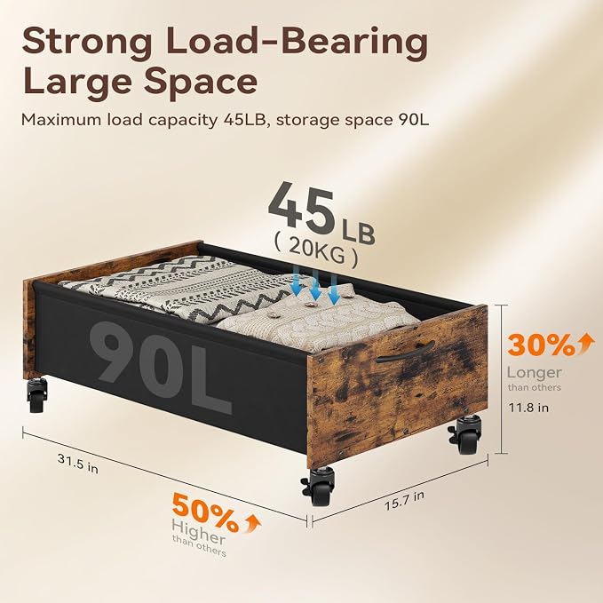 FOUCSSOMEI Under Bed Storage - Image 2