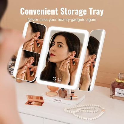 EASEHOLD Makeup Mirror with Lights, Rechargable Lighted Vanity Mirror with 116 - Image 7