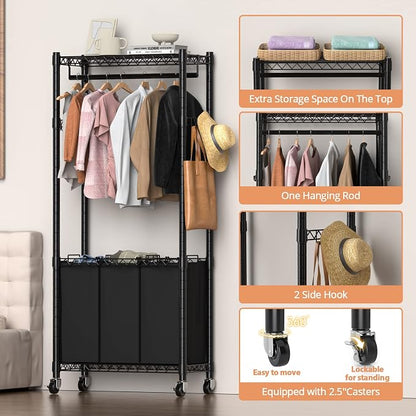 Hodonas Rolling Laundry Basket Organizer - Image 2