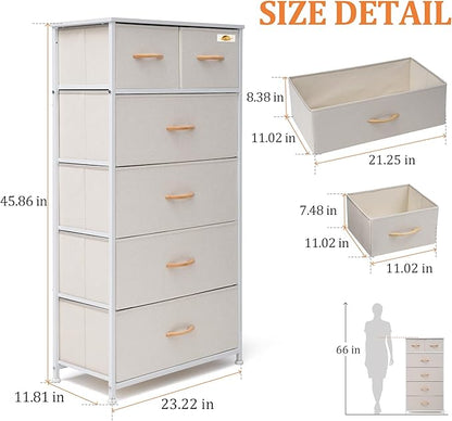 Tall Dresser for Bedroom, Fabric Storage Tower - Image 2
