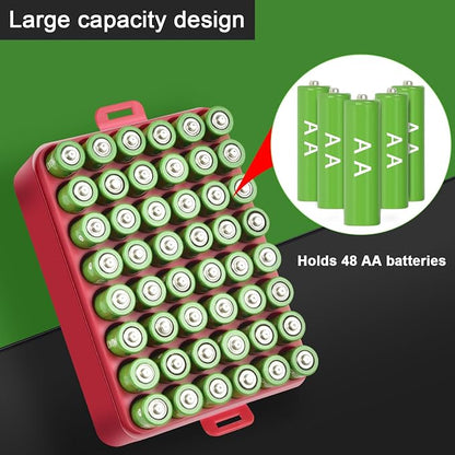 ALCYON Battery Organizer Storage Case, Battery Vault Box Container - Image 3