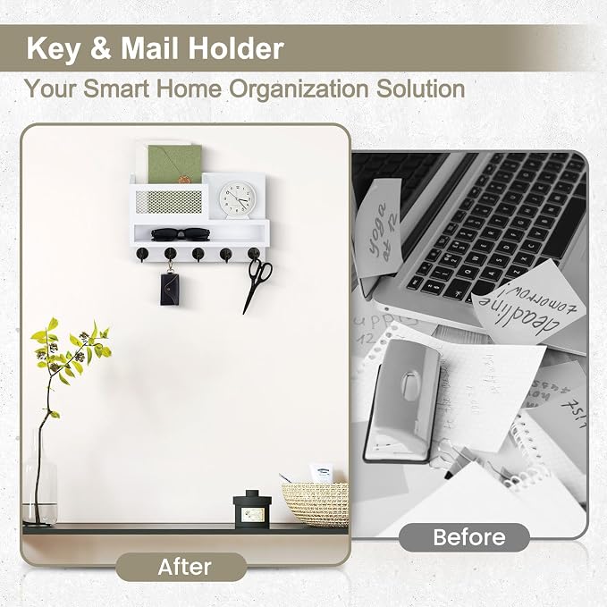 Key Holder for Wall, Mail Organizer Wall Mount - Image 6