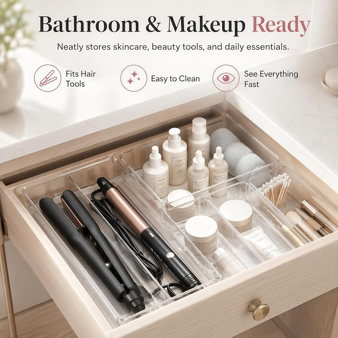 12 Pack Large Drawer Organizer Bins - Image 6