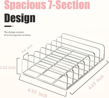 2-Pack Acrylic Makeup Palette Organizer, 7-Slot Eyeshadow Palette Storage - Image 3