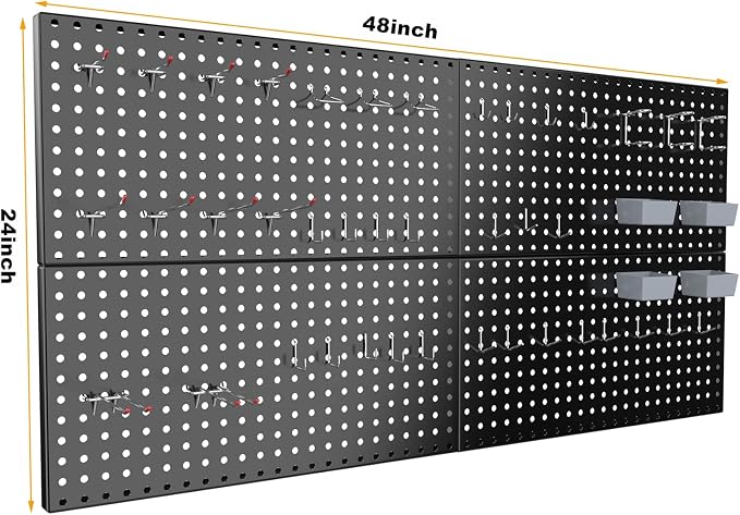Pegboard Smith 4x2ft Metal Pegboard Kit - Image 2