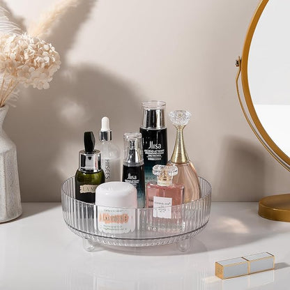 360 Rotating Makeup Organizer Perfume Tray Skincare Holder Spinning Cosmetic - Image 2