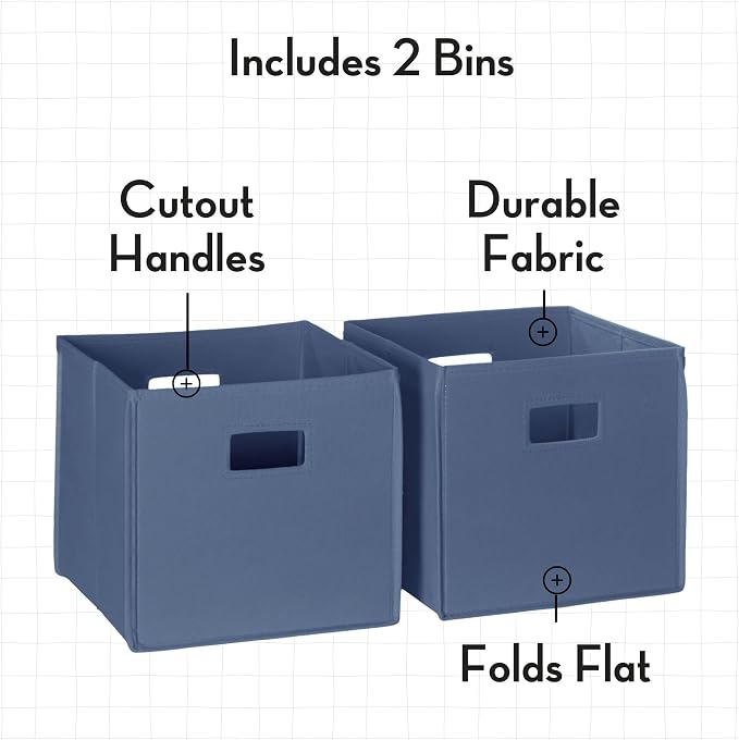 RiverRidge Kids 2pc Fabric Collapsible Storage Cube Organizers - Image 3