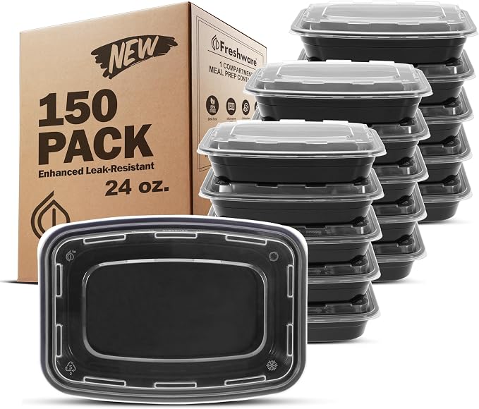 Freshware Meal Prep Containers 1 Compartment Food Storage Containers by Unknown
