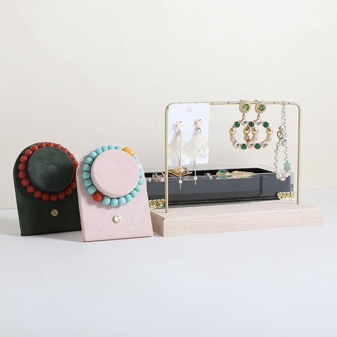 GemeShou Maple Earring holder for selling, Brass earring stands and displays - Image 7