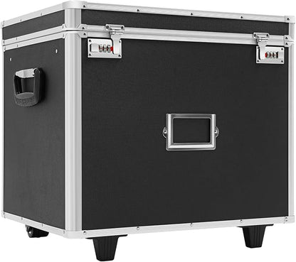 Locking Rolling File Box with Wheels, 19.2" L Portable Aluminum Alloy Storage - Image 9