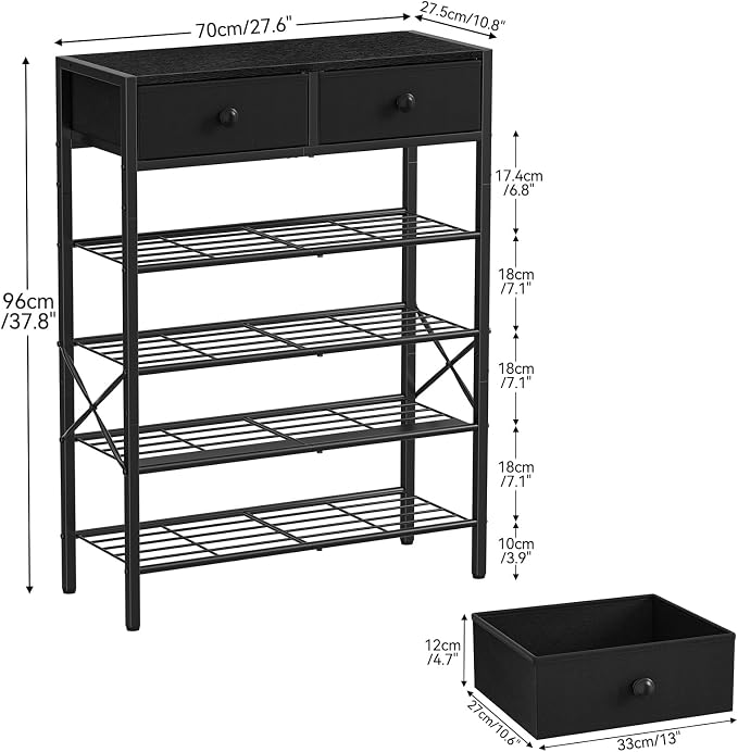 Shoe Rack for Entryway, 5 Tier Shoe Organizer - Image 3