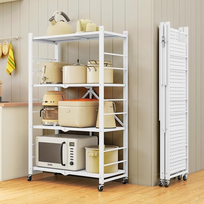 Fenbeli Foldable Shelves with Wheels - Image 4