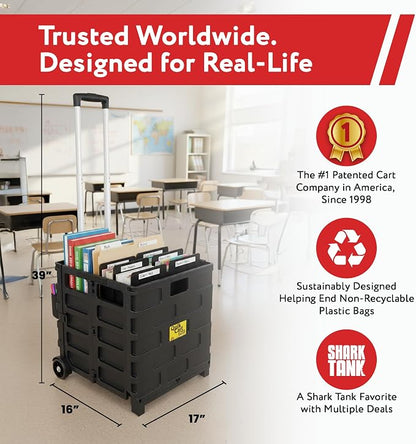 dbest products Quik Cart Pro Wheeled Rolling Crate Teacher Utility - Image 3