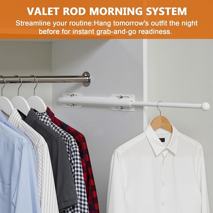Pull-out Valet Rod for Closet 2 Pack - Image 3