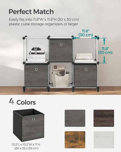 SONGMICS Storage Cubes, Foldable Fabric Storage Bins, 10.2 x 10.2 x 11 Inches - Image 6