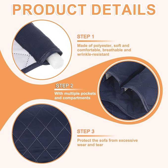 uxcell 1 Pcs Recliner Armchair Caddy, Couch Armrest Organizer - Image 3