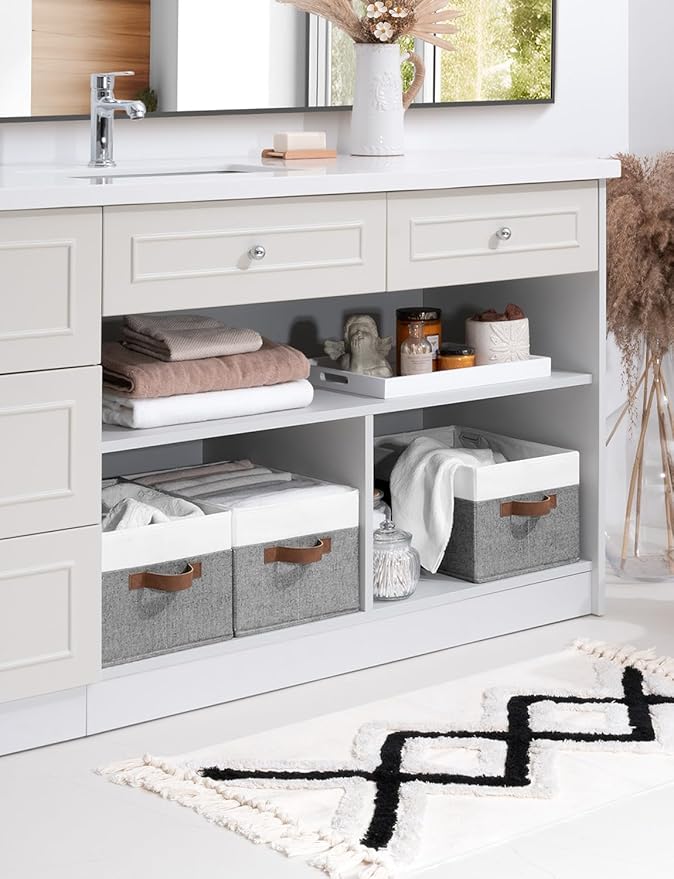 StorageWorks Storage Baskets for Shelves, Foldable Fabric Closet Storage Bins - Image 8