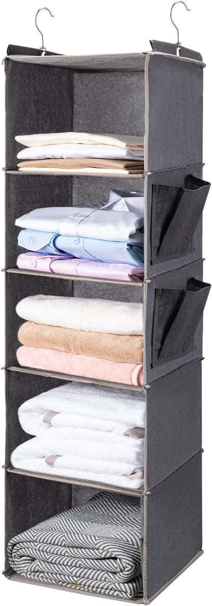 BOOMIBOO Hanging Closet Organize and Shelves，5-Hanging Shelf by BOOMIBOO