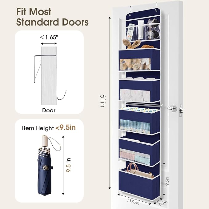 6-Tier Over The Door Organizer Hanging Storage Organizers - Image 2