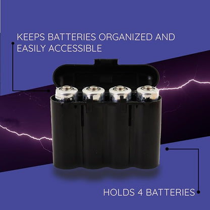 Powertron Batteries 3 Pack AA/AAA / CR123A Black Battery Holder Storage Cases - Image 7