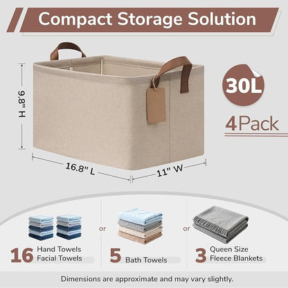 CHICVITA 4 Pack Large Storage Baskets - Image 3