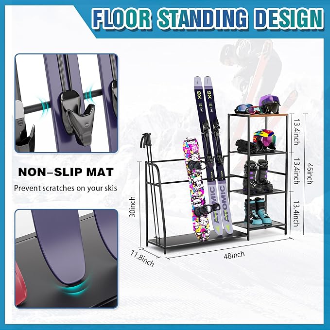 Ski-Snowboard Storage Rack Holder - Image 4