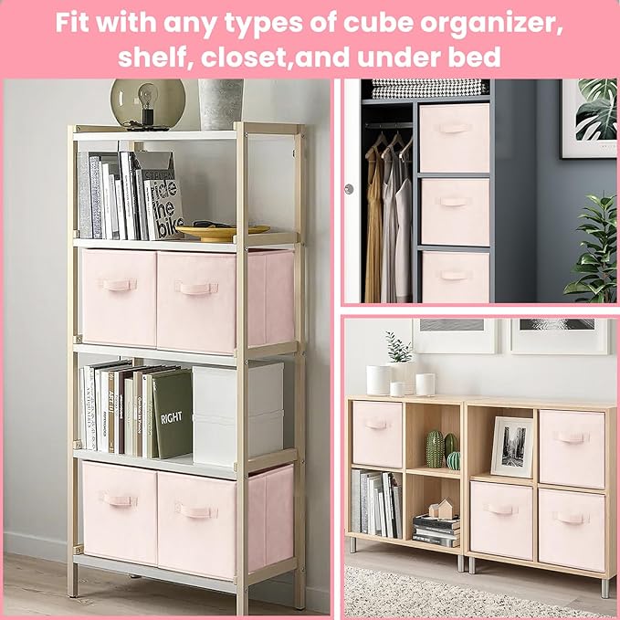 Storage Cubes - 13 Inch Heavy Duty Fabric Storage Bins - Image 5