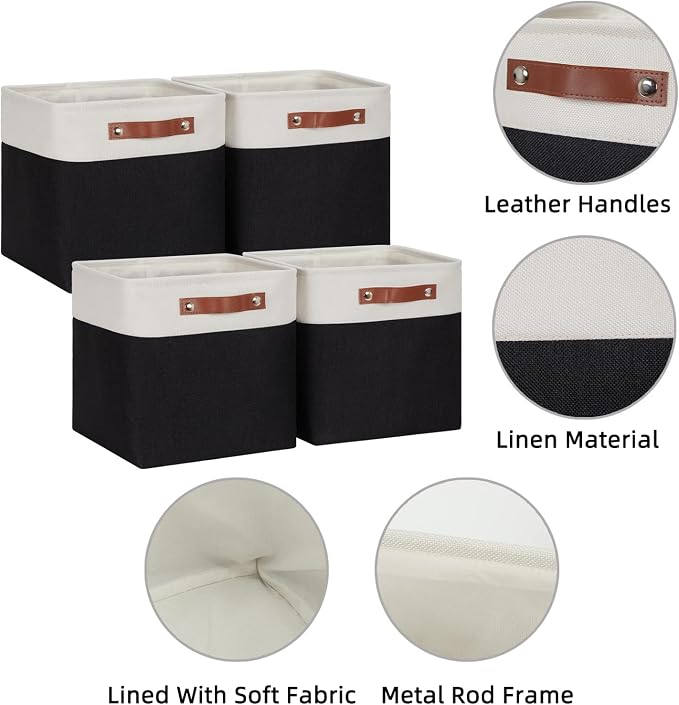 HNZIGE Foldable Storage Basket set, Fabric Storage Baskets - Image 5
