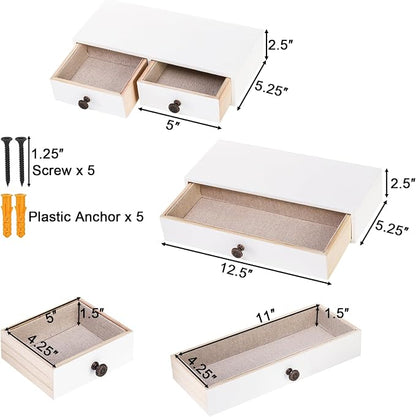 Yesland 2 Packs Space-Saving Floating Nightstand - Image 3