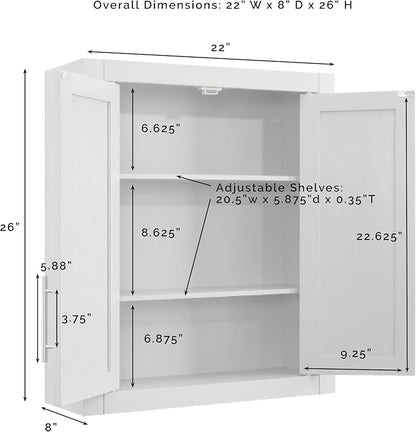 Crosley Furniture Savannah Wall Mounted Bathroom Storage Medicine Cabinet - Image 2