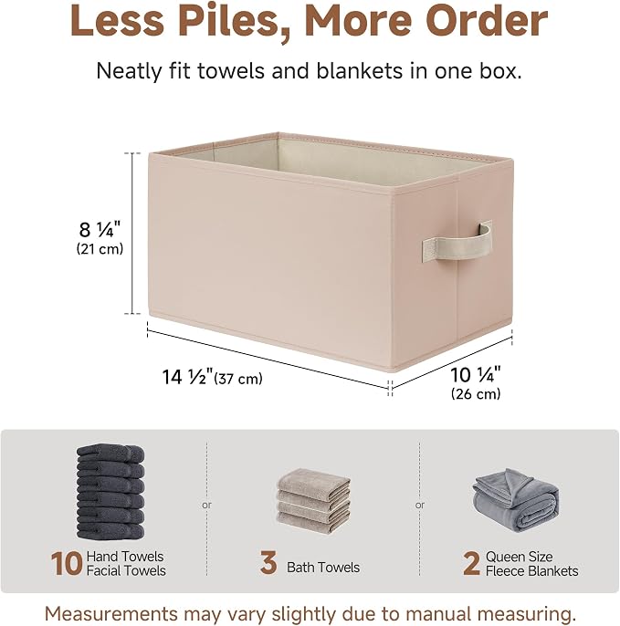 StorageWorks Storage Baskets for Shelves, Foldable Fabric Closet Storage Bins - Image 6
