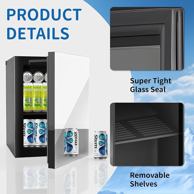Mini Fridge with Mirror Door - Image 2