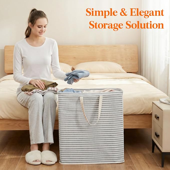 Lifewit 105L Large Collapsible Laundry Hamper, Tall Foldable Dirty Clothes - Image 10