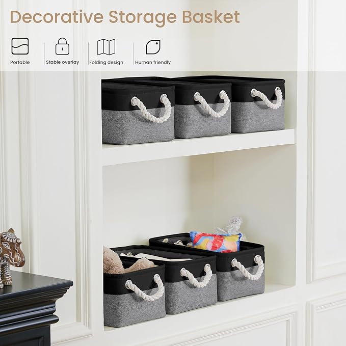 11.8x7.9x5.2 Inch Fabric Small Storage Bins - Image 5