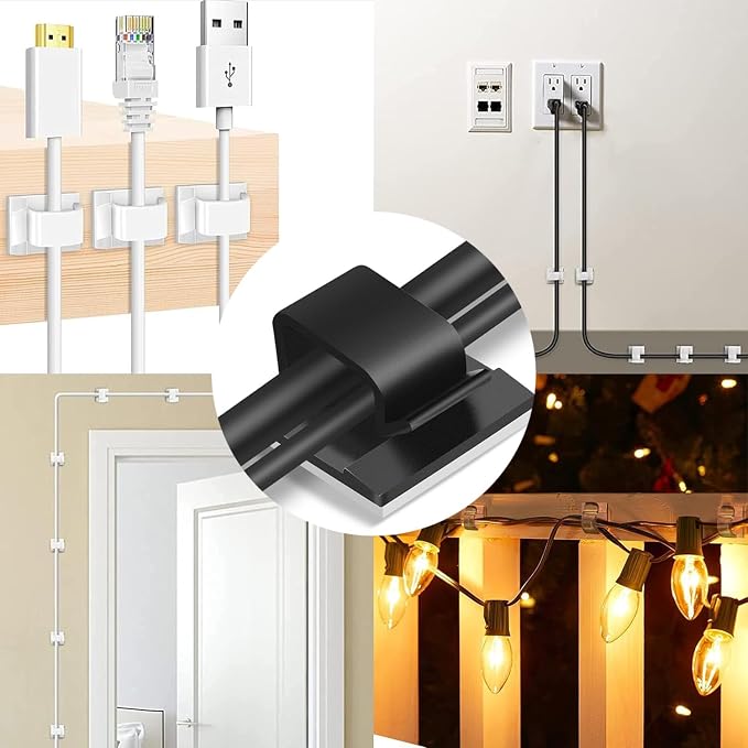 Adhesive Cable Management Wire Clips 100 Pcs, Wires Clips Holders - Image 9